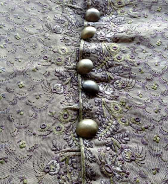 Later button addition, 1780-90 Waistcoat
