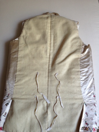 Reverse view, 1780-90 waistcoat