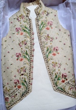 Embroidered waistcoat, 1775-85