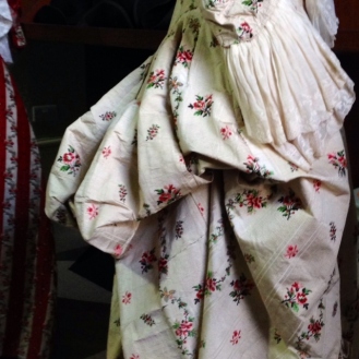 Polonaise, 1775-80 Polonaise dress, 'Gorgeous Georgians' exhibition at Berrington Hall 2014, Charles Paget Wade Collection.